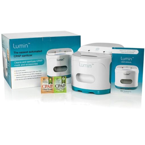 Lumin CPAP Mask Cleaner by 3B Medical package contents